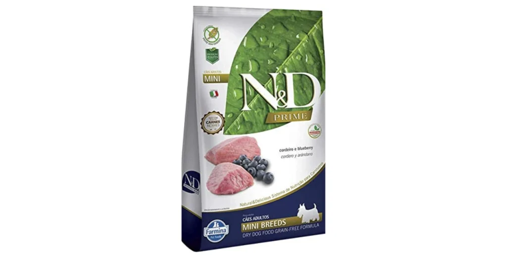 Ração Farmina N&D Prime Cães Adultos Mini Cordeiro e Blueberry 800g
